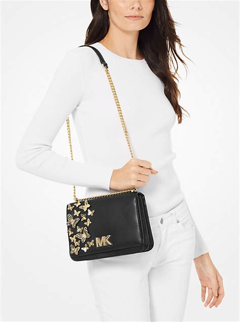 michael michael kors mott large embellished leather crossbody|Michael Kors Crossbody for sale.